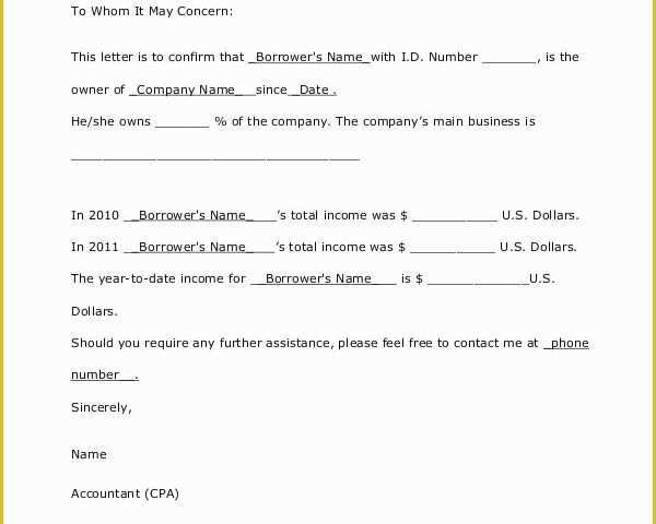 Proof Of Income Letter Template Free Of 16 Proof Of In E Letters Pdf Doc