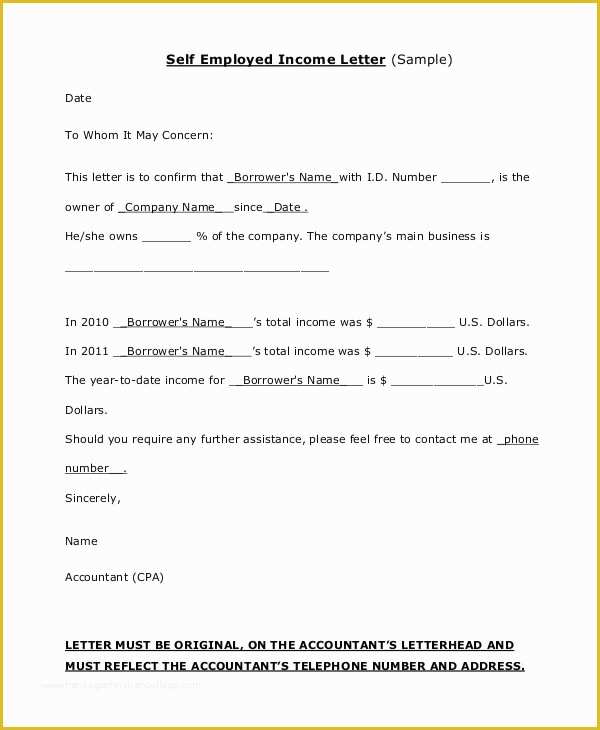 41 Proof Of Income Letter Template Free