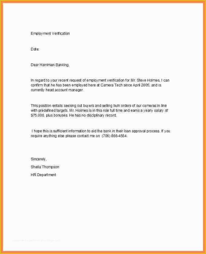 Proof Of Income Letter Template Free Of 6 Salary Proof Letter Template