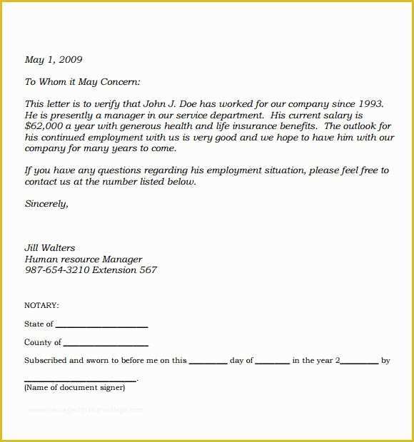 Proof Of Income Letter Template Free Of 7 Proof Of In E Letter Pdf