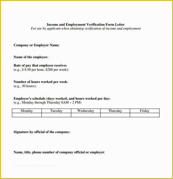Proof Of Income Letter Template Free Of 7 Proof Of In E Letter – Pdf