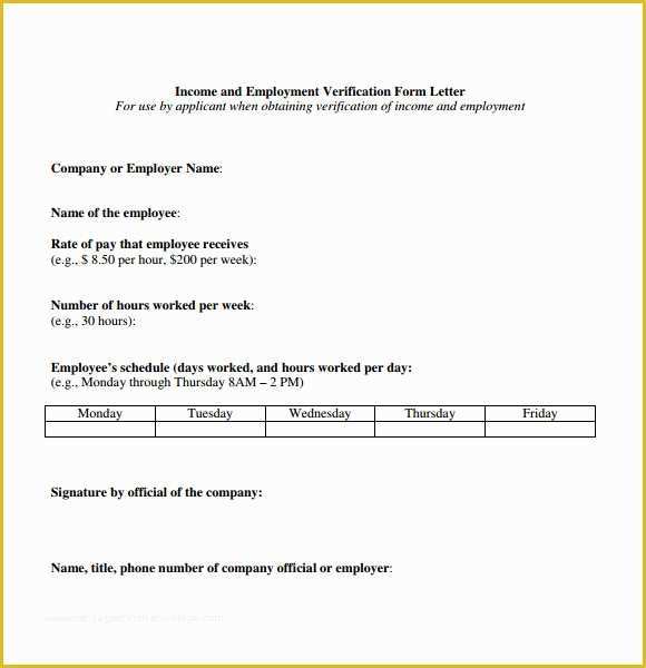 Proof Of Income Letter Template Free Of 7 Proof Of In E Letter – Pdf