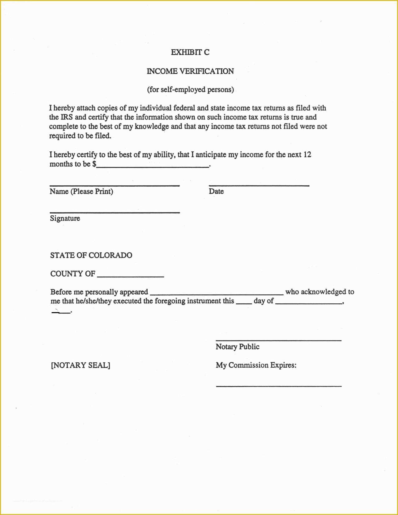 Proof Of Income Letter Template Free Of Employment In E Verification Letter Template Collection