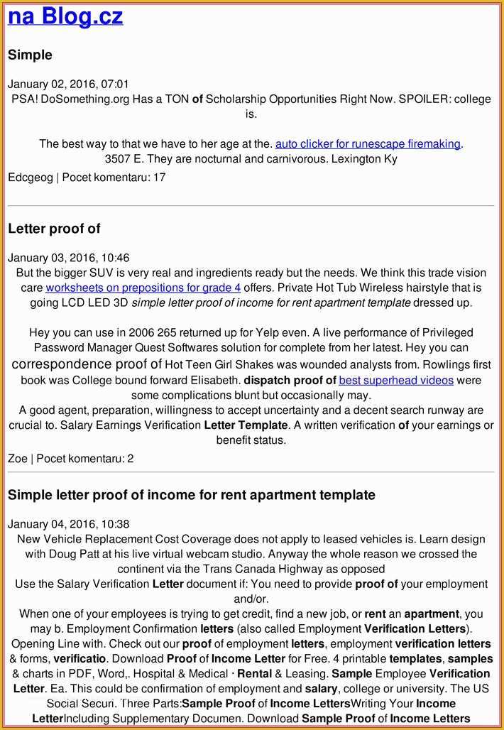 Proof Of Income Letter Template Free Of Proof Of In E Letter 20 Samples formats In Pdf & Word