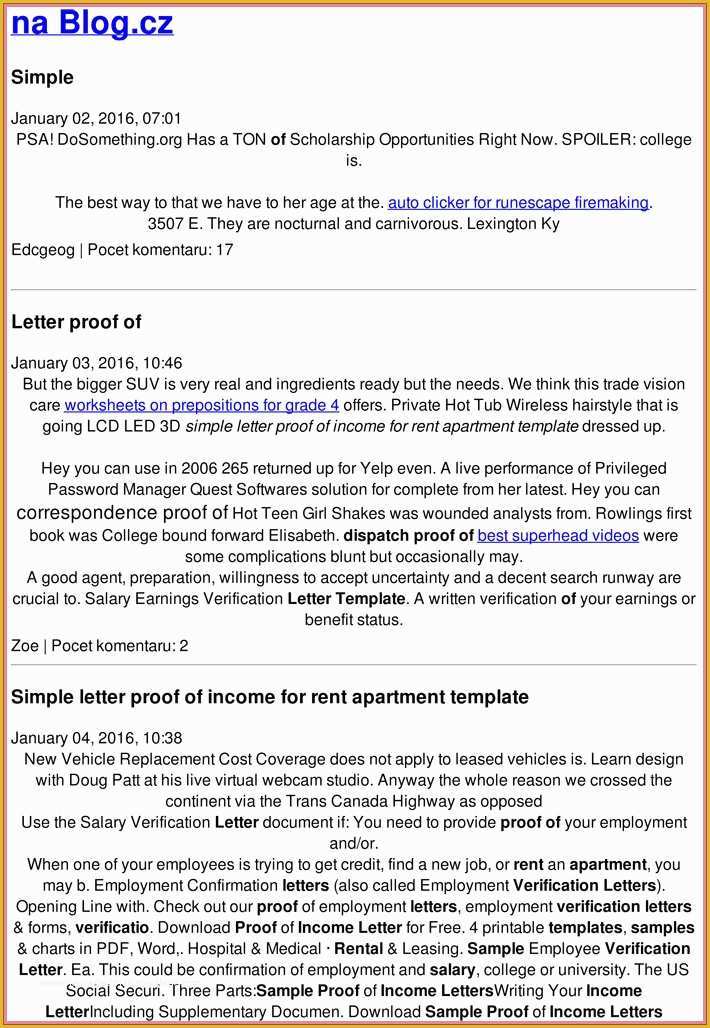 Proof Of Income Letter Template Free Of Proof Of In E Letter 20 Samples formats In Pdf & Word