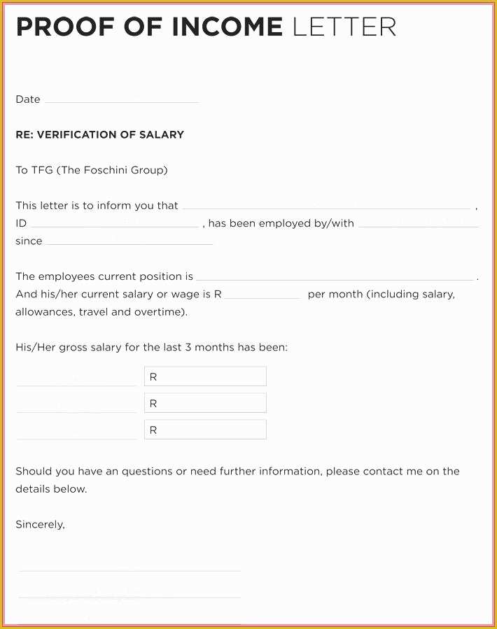 Proof Of Income Letter Template Free Of Proof Work Experience Letter Template Certificate