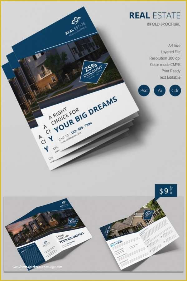 Property Brochure Template Free Of 16 Real Estate Brochures – Free Psd Eps Word Pdf