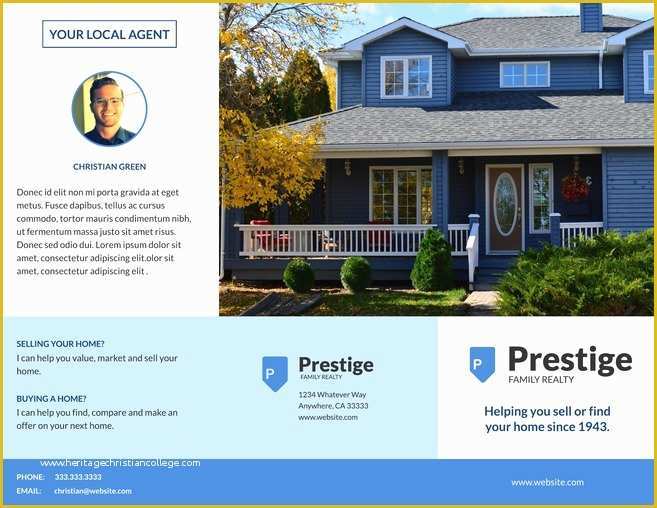 Property Brochure Template Free Of 3 Free Real Estate Brochure Templates & Examples