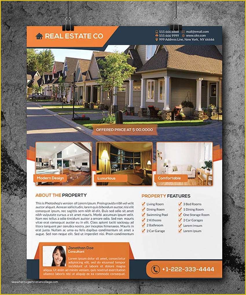 Property Brochure Template Free Of 40 Professional Real Estate Flyer Templates