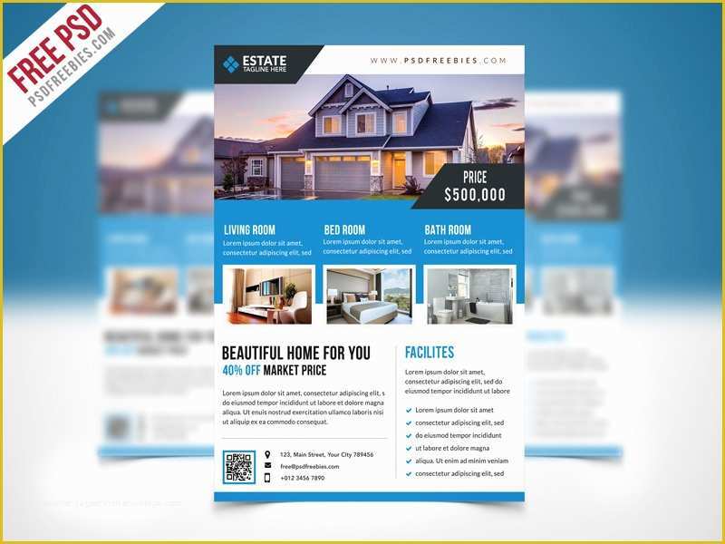 Property Brochure Template Free Of Clean Real Estate Flyer Template Psd Download Psd