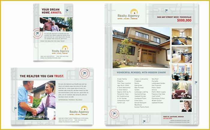 Property Brochure Template Free Of Real Estate Agent & Realtor Flyer & Ad Template Design