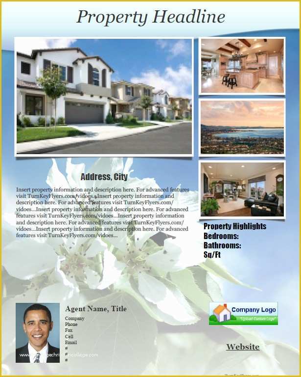 Property Brochure Template Free Of Real Estate Flyer Templates for Mac Users Turnkey Flyers