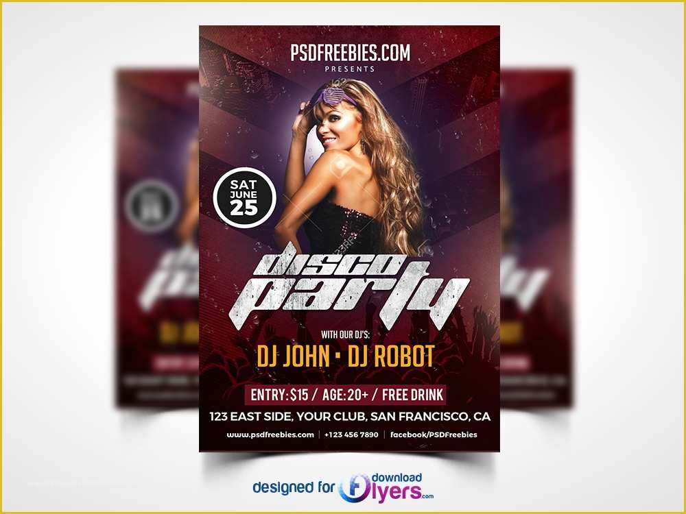 Psd Flyer Templates Free Download Of Disco Party Poster Flyer Template Free Psd