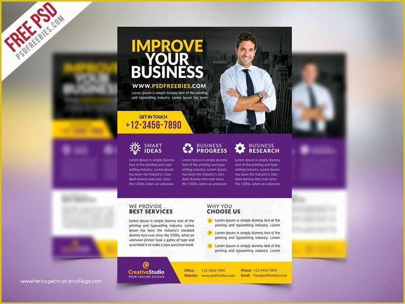 Psd Flyer Templates Free Download Of Free Psd Multipurpose Corporate Business Flyer Psd