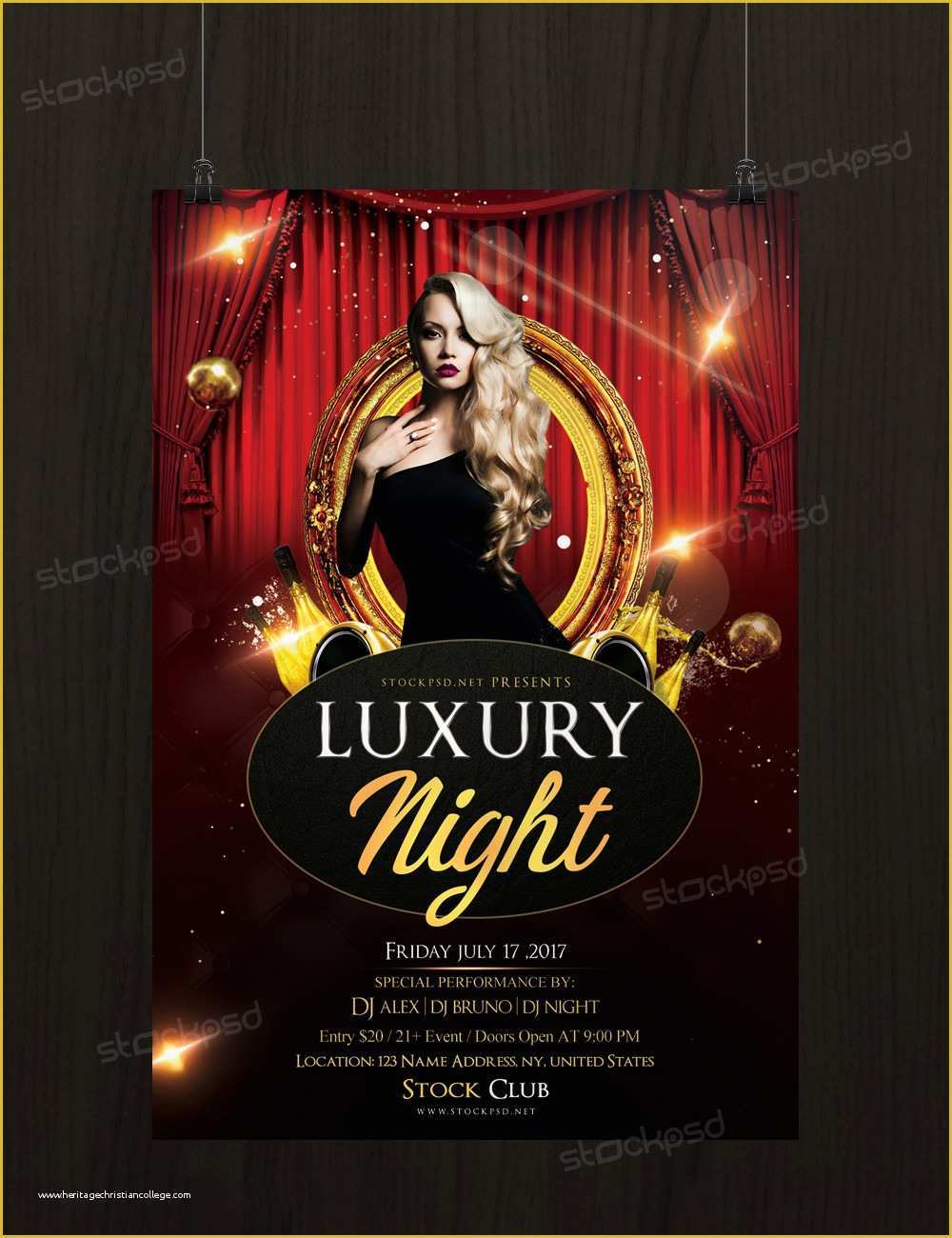 Psd Flyer Templates Free Download Of Luxury Night Free Psd Flyer Template Stockpsd