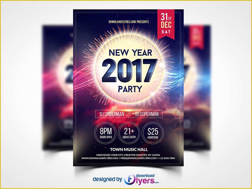Psd Flyer Templates Free Download Of New Year 2017 Party Flyer Template Free Psd Download Psd
