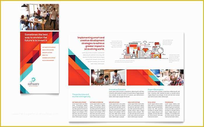 Publisher Tri Fold Brochure Templates Free Of Application software Developer Tri Fold Brochure Template