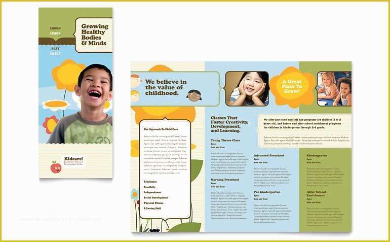 Publisher Tri Fold Brochure Templates Free Of Child Development School Tri Fold Brochure Template Word