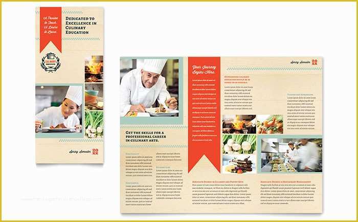 Publisher Tri Fold Brochure Templates Free Of Culinary School Tri Fold Brochure Template Word & Publisher