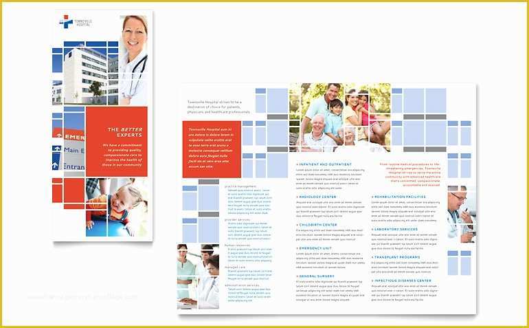 Publisher Tri Fold Brochure Templates Free Of Hospital Tri Fold Brochure Template Word & Publisher