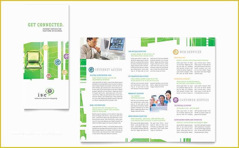 Publisher Tri Fold Brochure Templates Free Of isp Internet Service Tri Fold Brochure Template Word