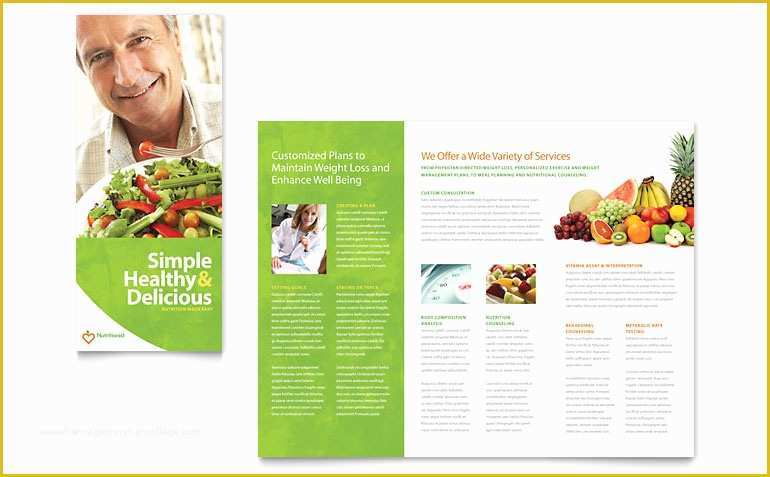 Publisher Tri Fold Brochure Templates Free Of Nutritionist &amp; Dietitian Tri Fold Brochure Template Word