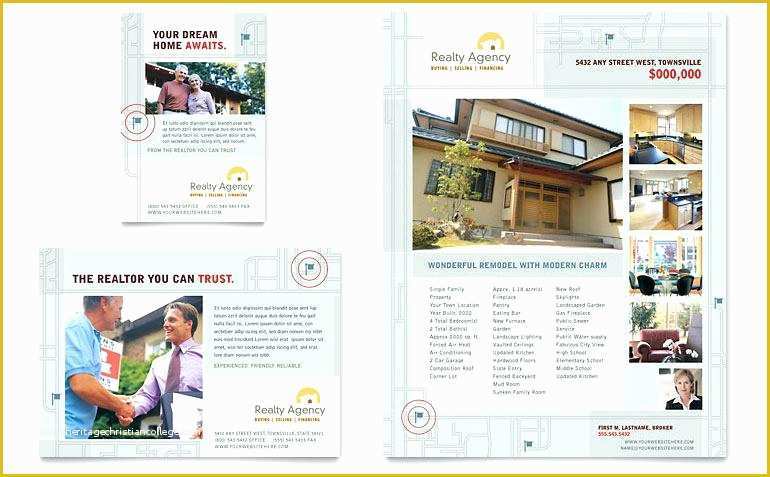 Publisher Tri Fold Brochure Templates Free Of Real Estate Brochure Template Publisher Agent Flyer Ad