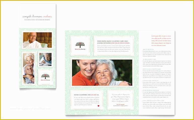 Publisher Tri Fold Brochure Templates Free Of Senior Care Services Tri Fold Brochure Template Word