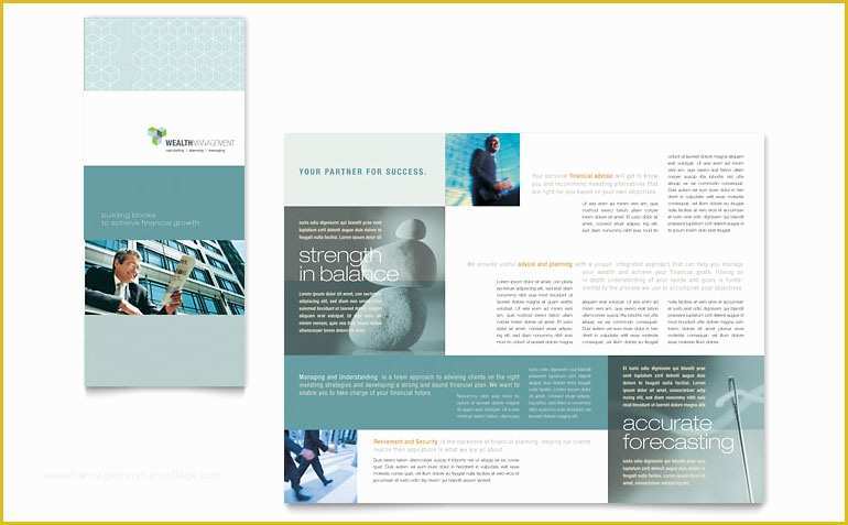 Publisher Tri Fold Brochure Templates Free Of Wealth Management Services Tri Fold Brochure Template