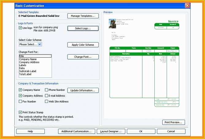 Quickbooks Templates Download Free Of 8 Quickbooks Invoice Templates