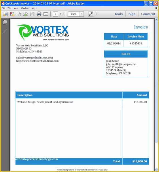 Quickbooks Templates Download Free Of Invoice Template Quickbooks