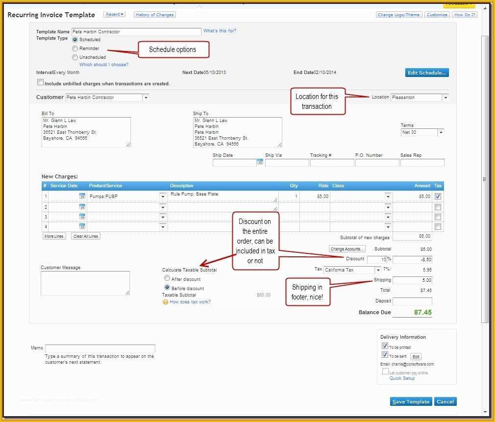 Quickbooks Templates Download Free Of Quickbook Invoice Templates Invoice Template Ideas