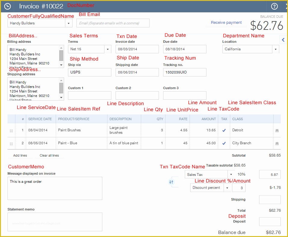 Quickbooks Templates Download Free Of Quickbooks Invoice Template Excel