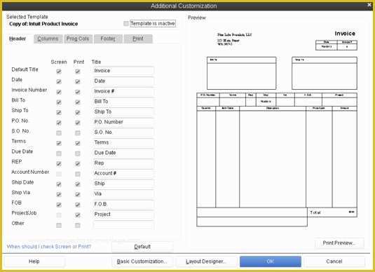 Quickbooks Templates Download Free Of Quickbooks Invoice Template