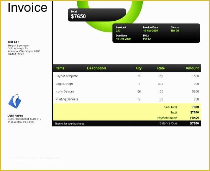 Quickbooks Templates Download Free Of Quickbooks Invoice Templates Free Download Free Download