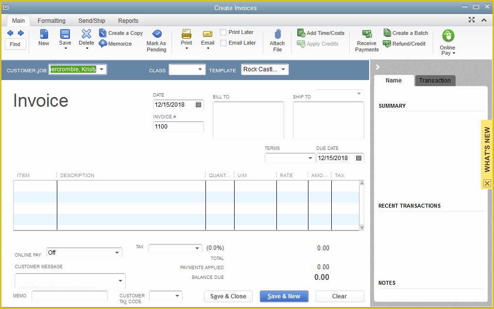 Quickbooks Templates Download Free Of Quickbooks Line Invoice