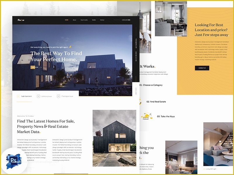 Real Estate Landing Page Template Free Download Of Freebie Real Estate Landing Page Design V2 by Zahid