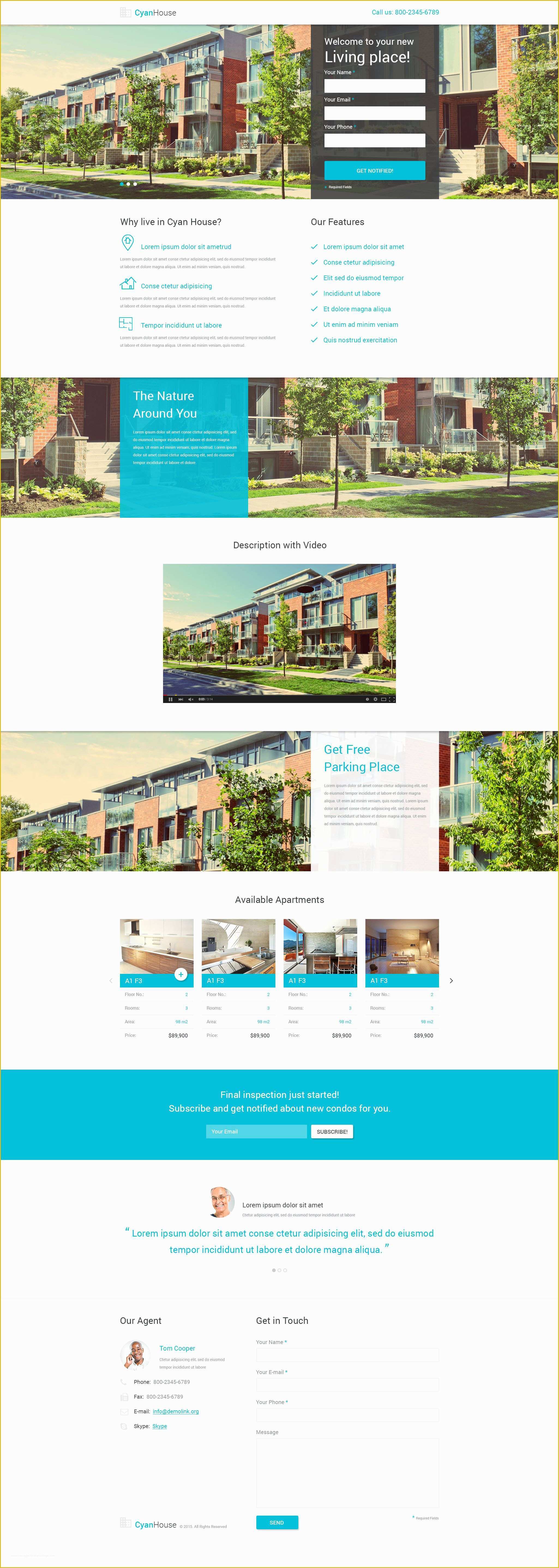 Real Estate Landing Page Template Free Download Of Real Estate Agency Responsive Landing Page Template