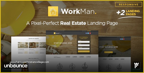 Real Estate Landing Page Template Free Download Of Workman Real Estate and Construction Unbounce Landing