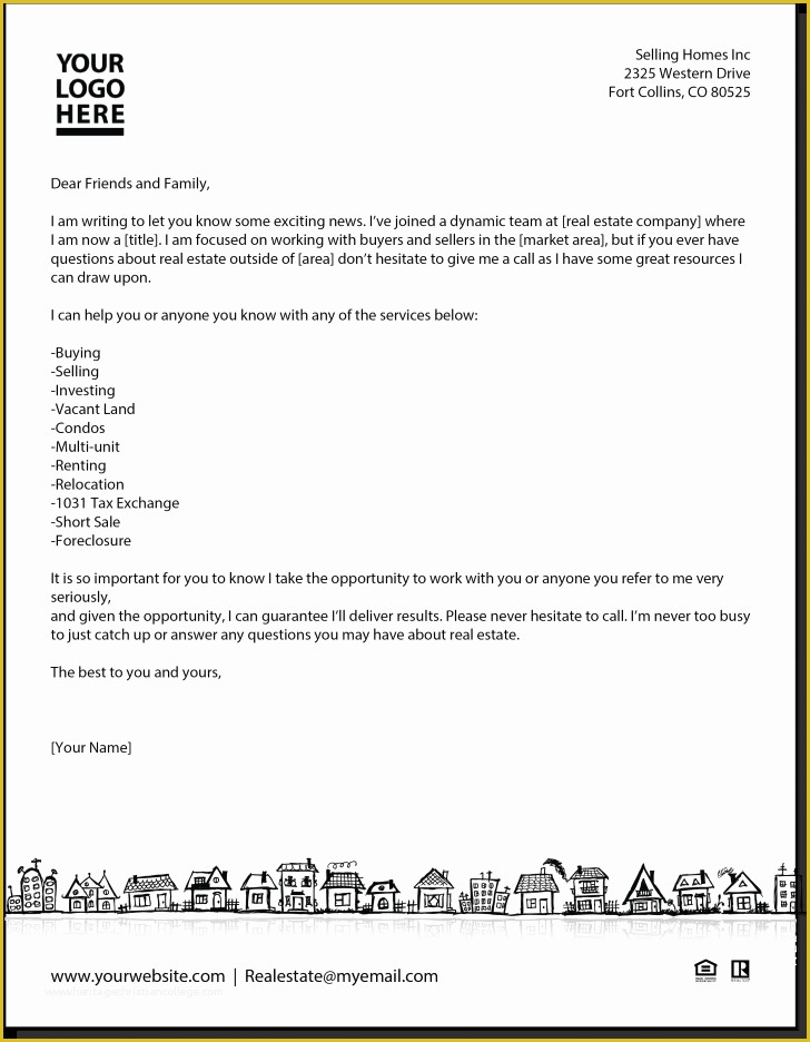 Real Estate Letters Free Templates Of New Agent Letter Real Estate Pinterest