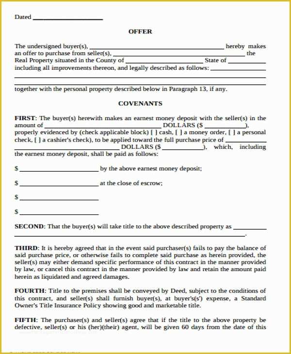 Real Estate Offer Letter Template Free Of 36 Simple Fer Letter Templates
