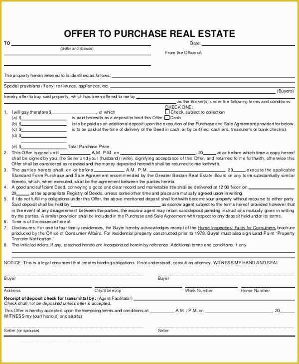 Real Estate Offer Letter Template Free Of 8 Real Estate Fer Letter Template 9 Free Word Pdf