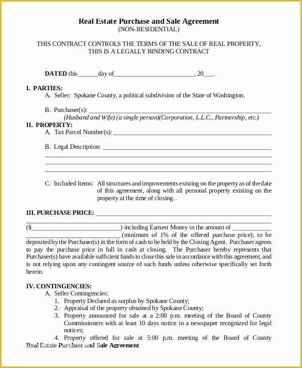 Real Estate Sales Agreement Template Free Of 12 Sample Purchase and Sale Agreements Word Pdf