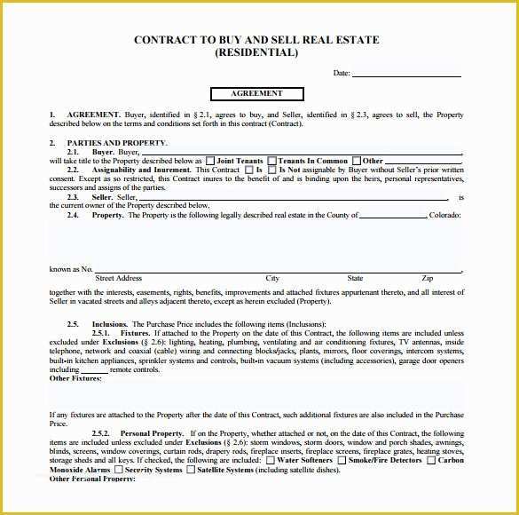 Real Estate Sales Agreement Template Free Of 13 Real Estate Contract Templates Word Pages Docs