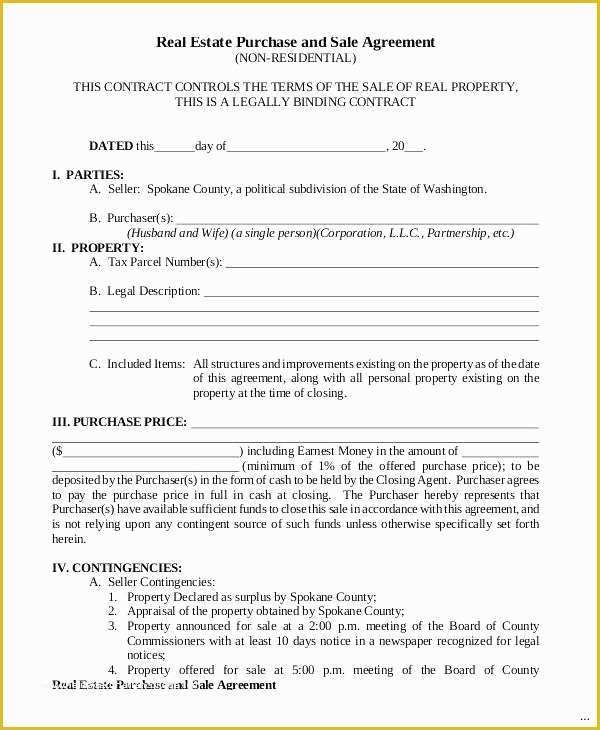 Real Estate Sales Agreement Template Free Of Real Estate Purchase Agreement Iowa Pdf Contract for