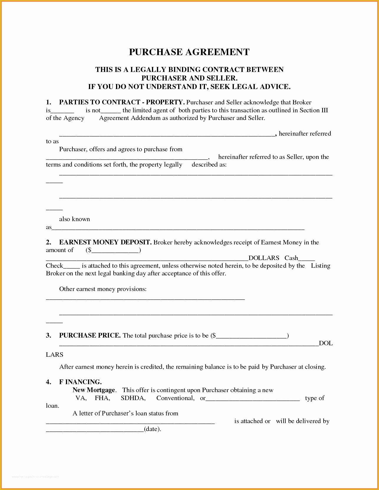 Real Estate Sales Agreement Template Free Of Simple Purchase Agreement Template Bamboodownunder
