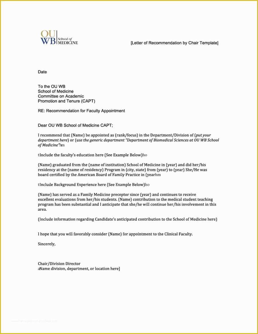 Reference Letter Template Free Of 43 Free Letter Of Re Mendation Templates & Samples