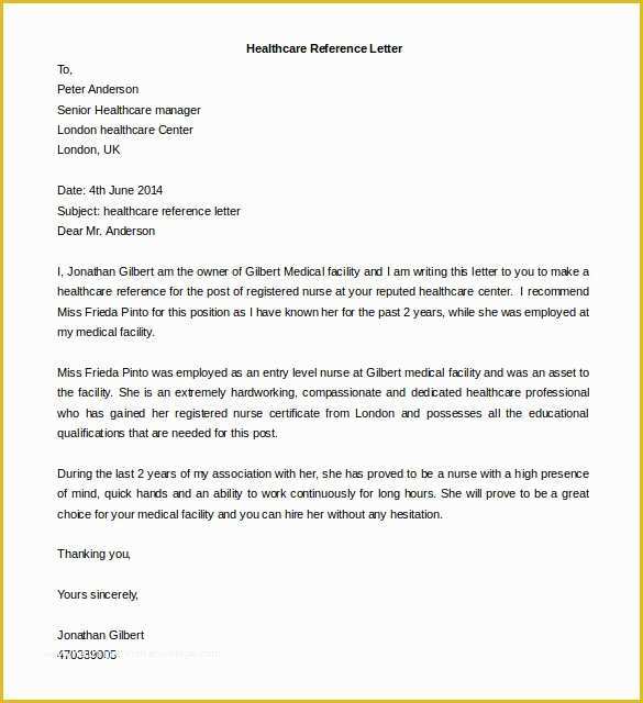 Reference Letter Template Free Of Free Reference Letter Templates 24 Free Word Pdf