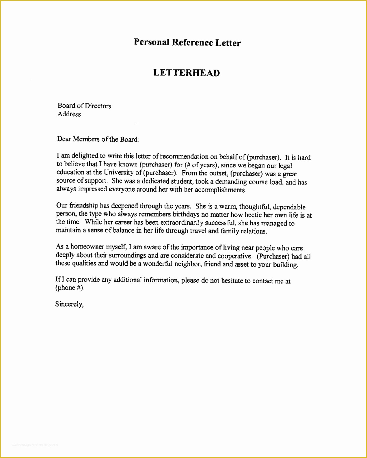 Reference Letter Template Free Of Professional Re Mendation Letter This is An Example Of