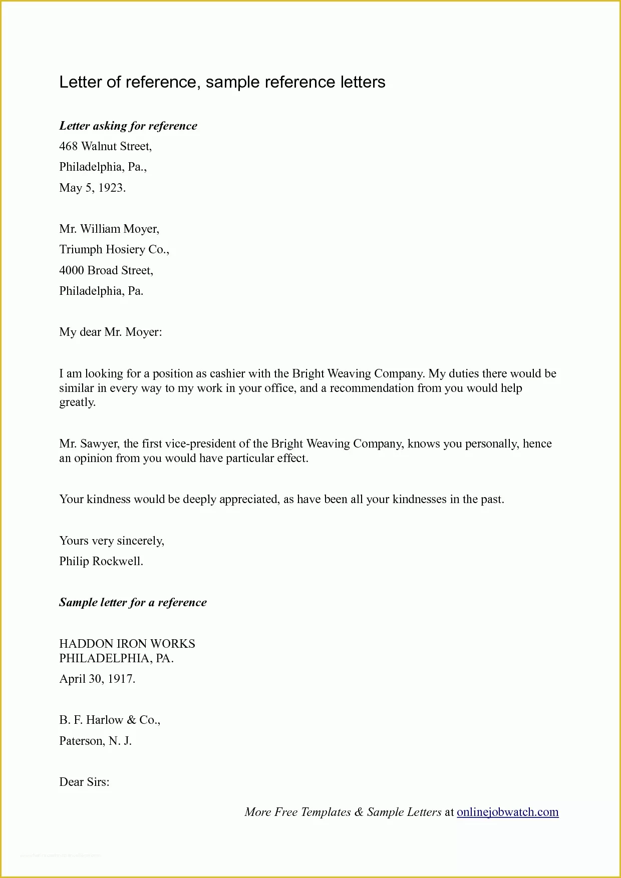 Reference Letter Template Free Of Sample Reference Letter Reference Letter Template for